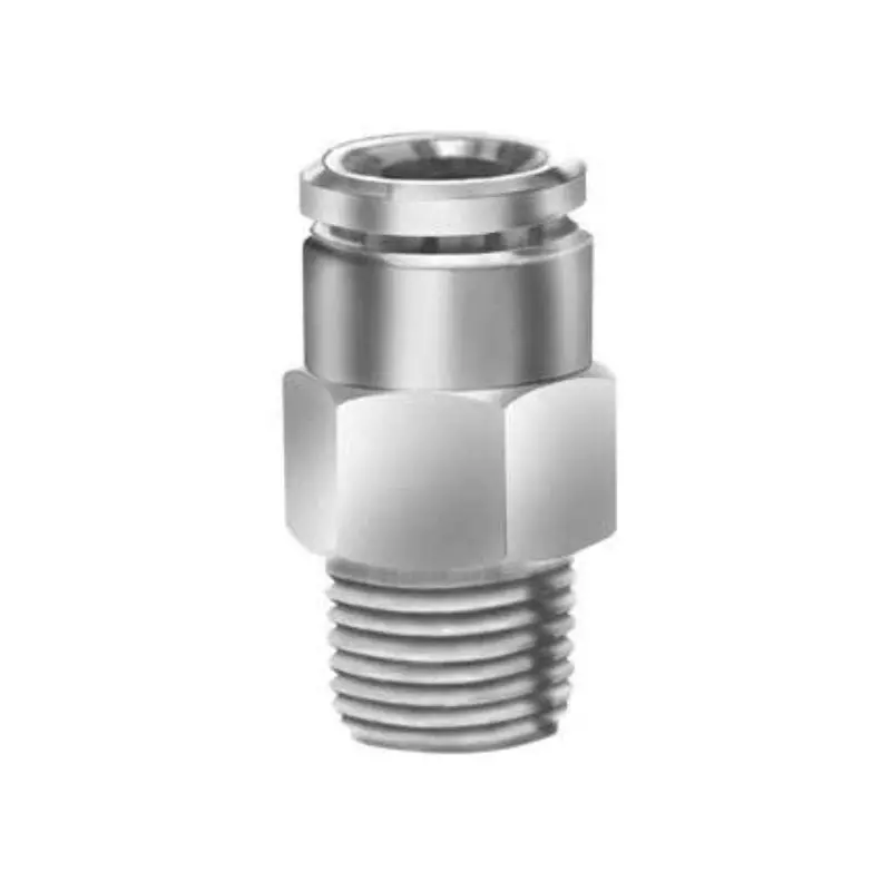 1/8-Inch Npt Quick-Connect Straight Tube Fitting – Nickel-Plated Brass 1