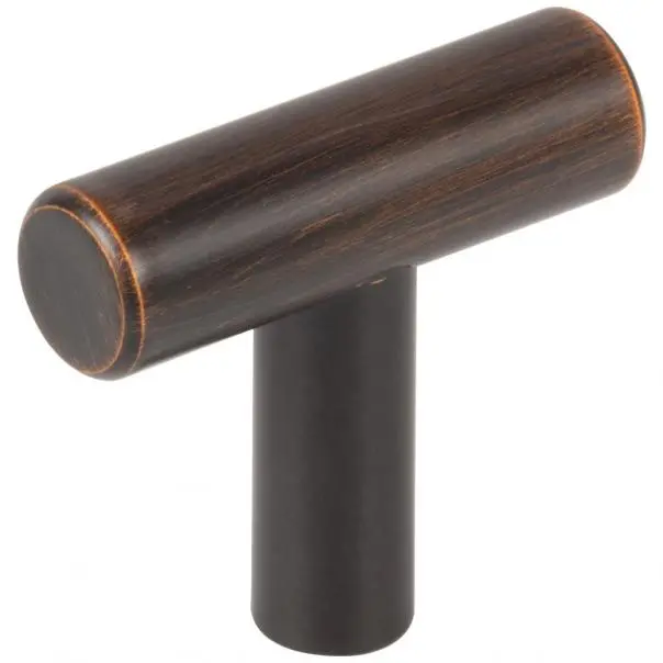 1-9/16" Dark Brushed Bronze Naples Cabinet "T" Knob – Overall Length (Model 40Dbb) 1
