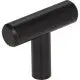 1-9/16-Inch Matte Black Naples Cabinet T-Knob With Soft-Touch Finish 1