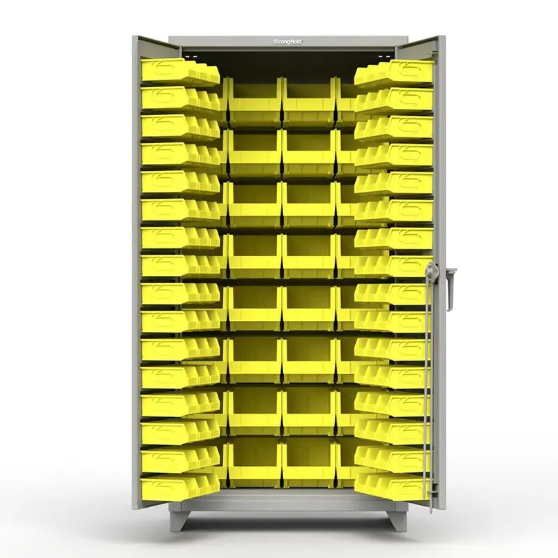 14-Gauge All-Bin Industrial Cabinet – 36"W × 24"D × 75"H For Small-Parts Organization 1