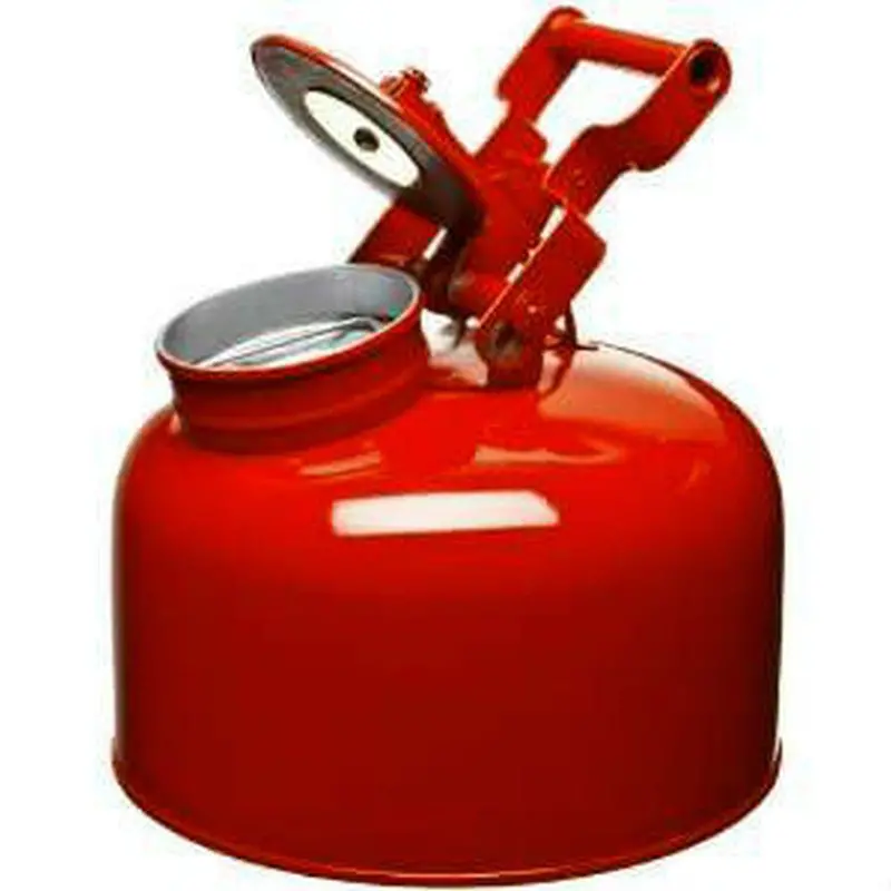 2.5-Gallon Galvanized Steel Disposal Can – Red Powder-Coated Waste Bin 1
