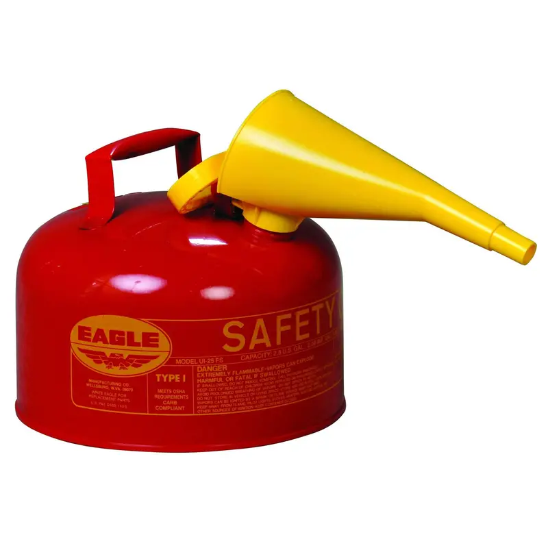 2.5-Gallon Red Type I Safety Can With F-15 Funnel 1
