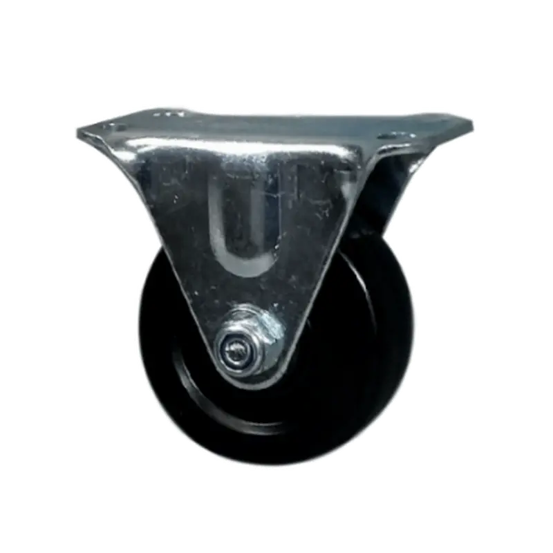 2" × 15/16" Hard Rubber Rigid Caster – 125 Lb Load Capacity 1