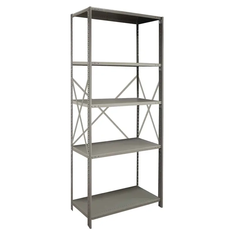 2000 Series Beaded-Post Open Shelving – 5-Shelf Configuration