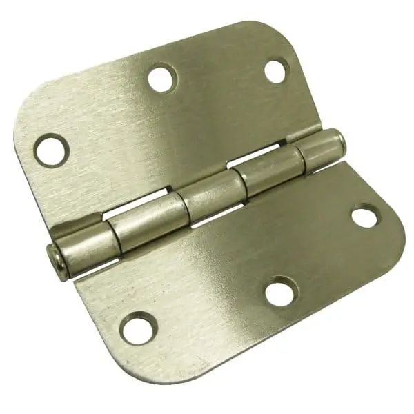 3.5-Inch X 5/8-Inch Radius Satin Nickel Door Hinge (Hg3515815) 1