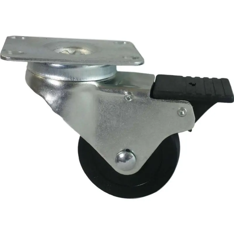3" X 1-1/4" Hard Rubber Swivel Caster With Total-Lock Brake And Ball Bearings – 300 Lb Capacity 1