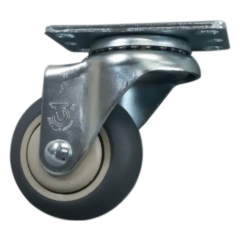 3" × 1-1/4" Thermo-Pro Gray/Beige Rigid Caster – 210 Lb Capacity 1