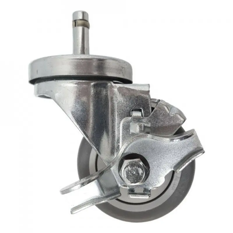 3" X 1-1/4" Thermo-Pro Swivel Caster With Grip Ring Stem And Brake – 210 Lb Load Limit 1