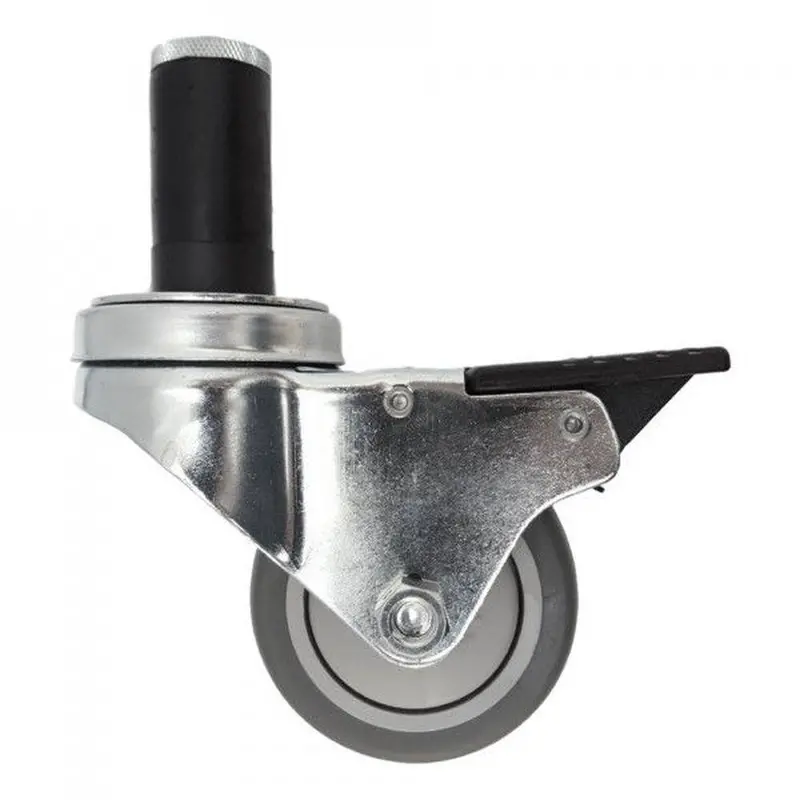 3" X 1-1/4" Thermo-Pro Thread Stem Caster With Expandable Adapter And Total-Lock Brake – 210 Lb Rating 1