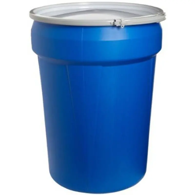 30-Gallon Blue Poly Drum – Open-Head Design With Metal Lever-Lock Lid 2