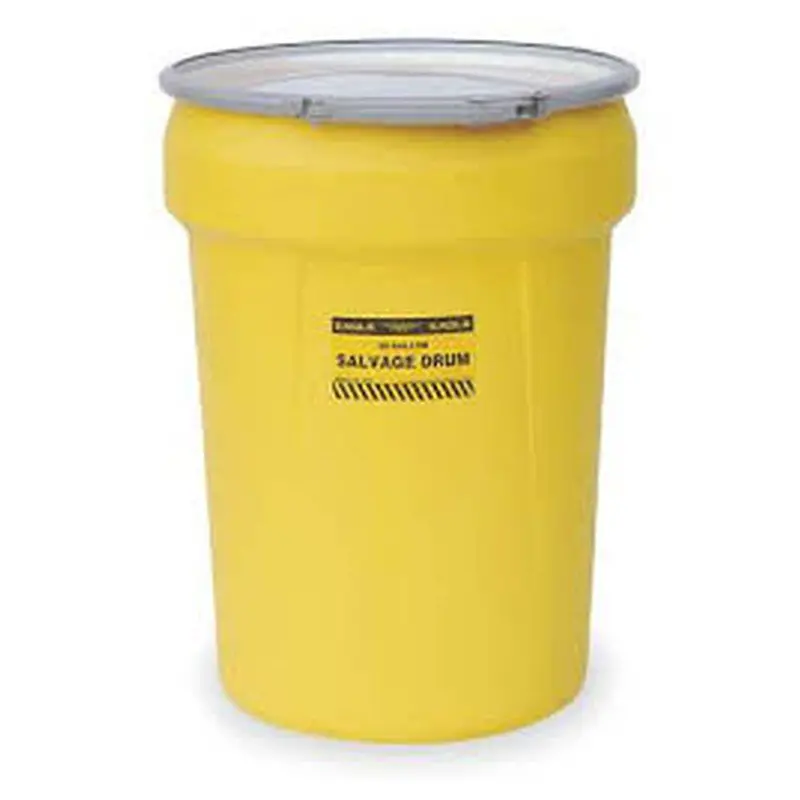 30-Gallon Yellow Salvage Drum With Metal Lever-Lock Ring 1