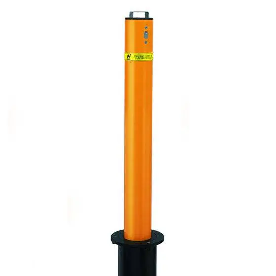 4-Inch Manual Retractable Yellow Carbon Steel Bollard – 36-Inch Height 1