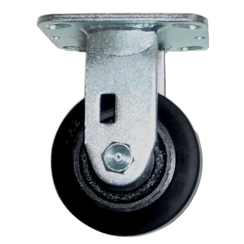 4-Inch X 2-Inch Molded Rubber Rigid Caster – 400 Lb Load Rating 1