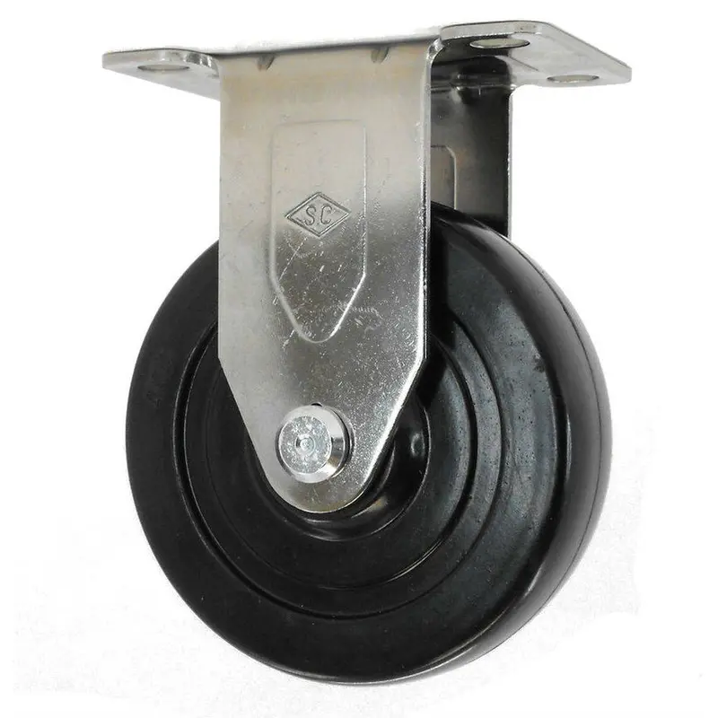 4" X 1-1/4" Hard Rubber Rigid Caster – Stainless Steel Construction, 350 Lb Rating 1