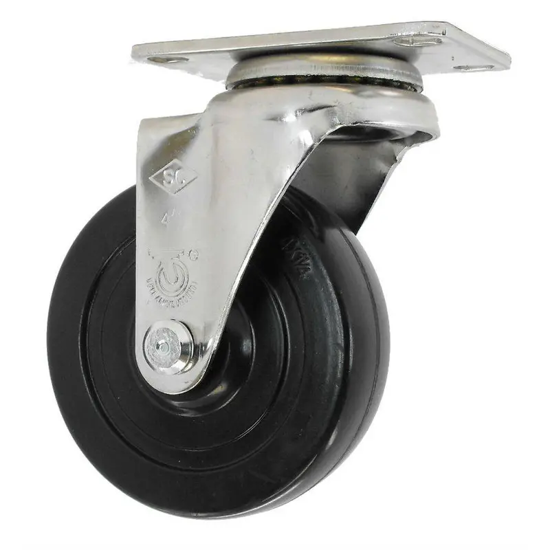 4" X 1-1/4" Hard Rubber Swivel Caster – Stainless Steel Mount, 325 Lb Capacity 1