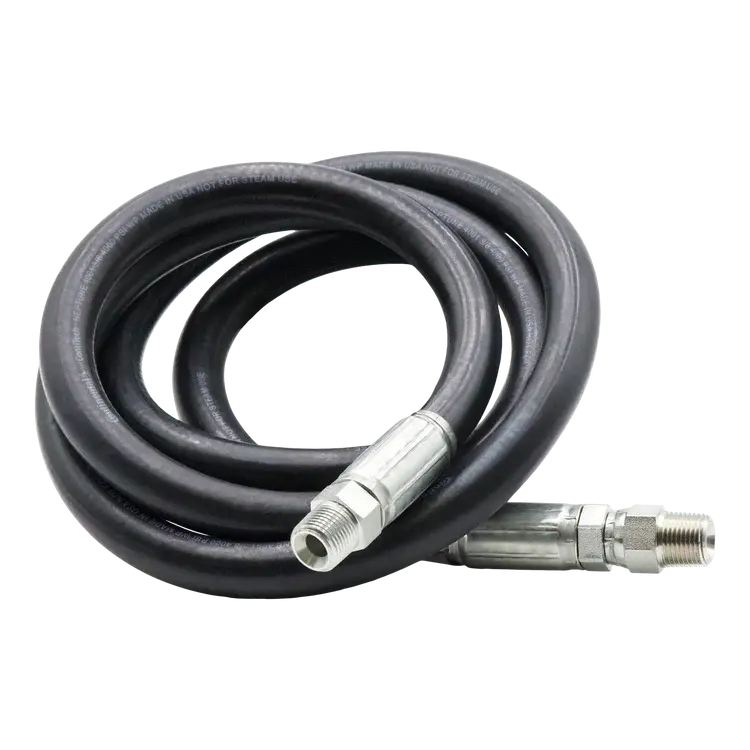 4500 Psi Whip Hose – 3/8-Inch X 4-Foot, Male/Male Stainless Steel Ends 1