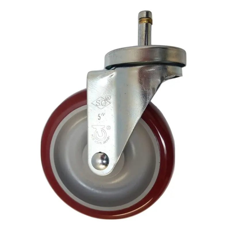 5-Inch By 1.25-Inch Polymadic Grip Ring Swivel Caster (7/16-Inch Stem) – 350 Lb Load Rating 1