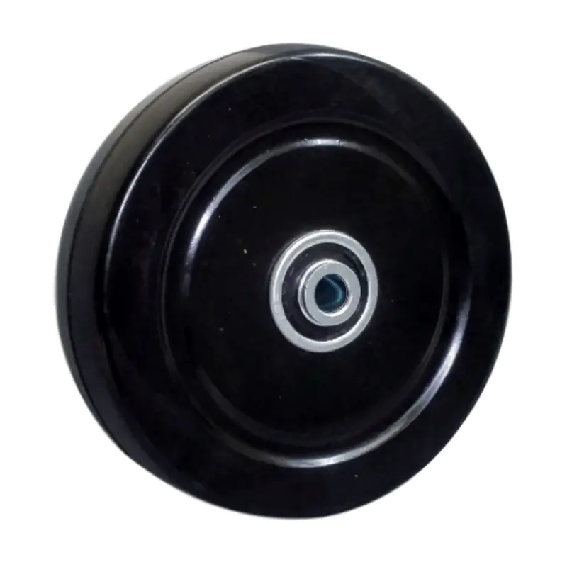 5" X 1-1/4" Black Soft Rubber Wheel – 350 Lb Load Rating 1