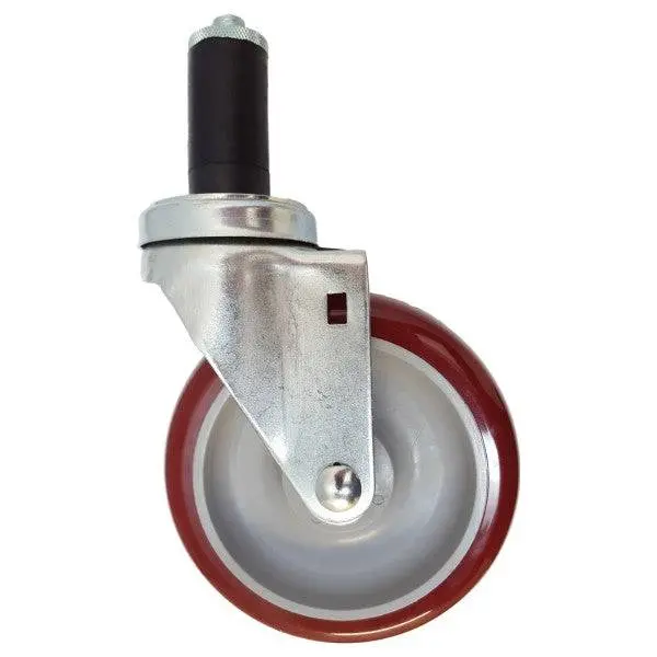 5" X 1-1/4" Polymadic Threaded Swivel Caster With Expandable Adapter – 350 Lb Capacity 1