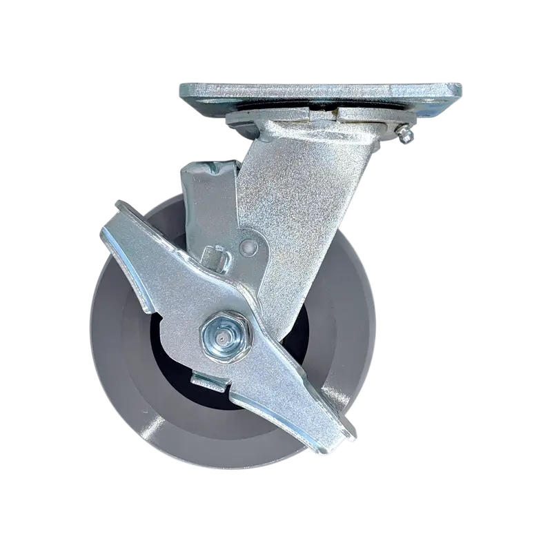 5" X 2" Ergolastomer Wheel Swivel Caster With Top Lock Brake – 1400 Lb Capacity 1