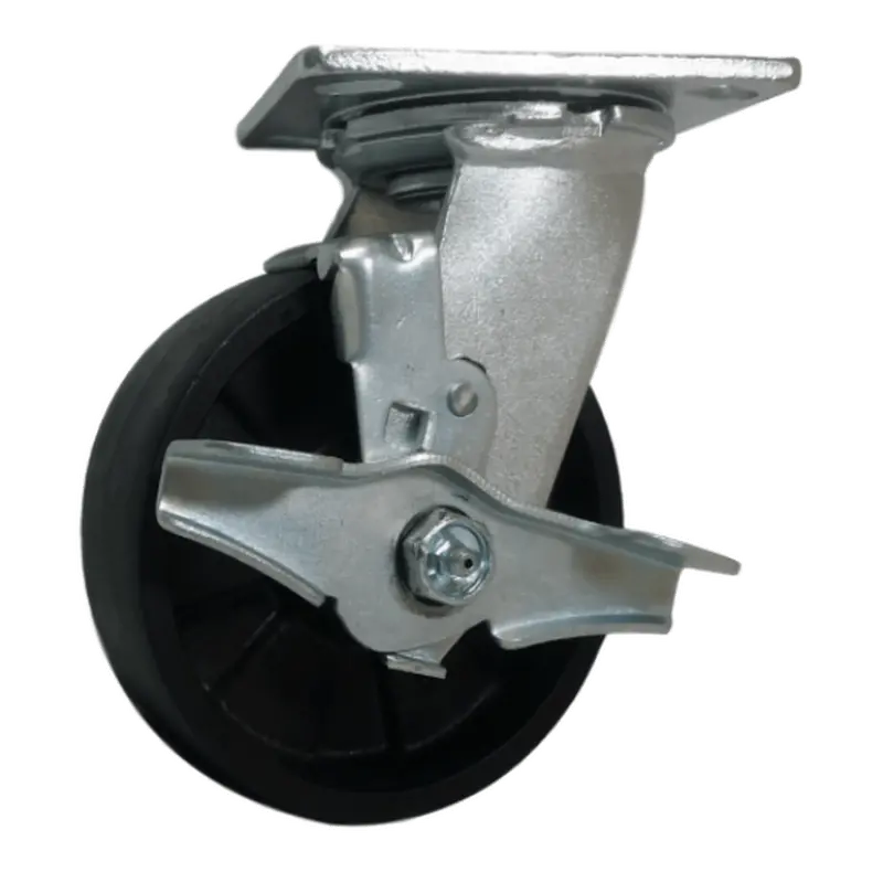 5" X 2" Maxrok Wheel Swivel Caster With Top Lock Brake – 1000 Lb Load Rating 1