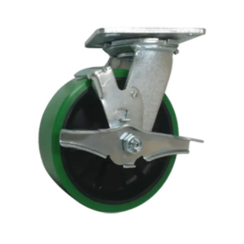 5" X 2" Polyon Maxrok Swivel Caster With Top Lock Brake – 1000 Lb Load Rating 1