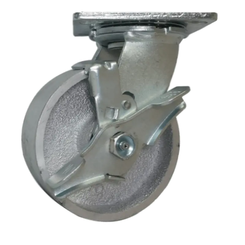 5" X 2" Semi-Steel Swivel Caster With Top-Lock Brake – 1000 Lb Capacity 1