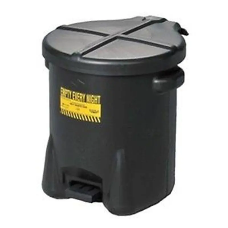 6-Gallon Black Poly Oily Waste Canister 1