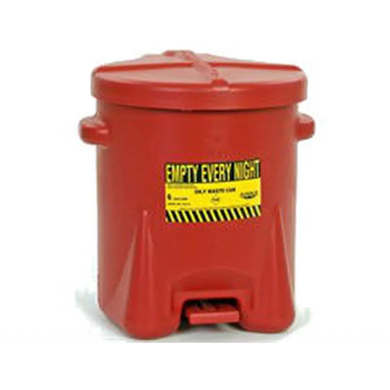 6-Gallon Red Poly Oily Waste Can 1