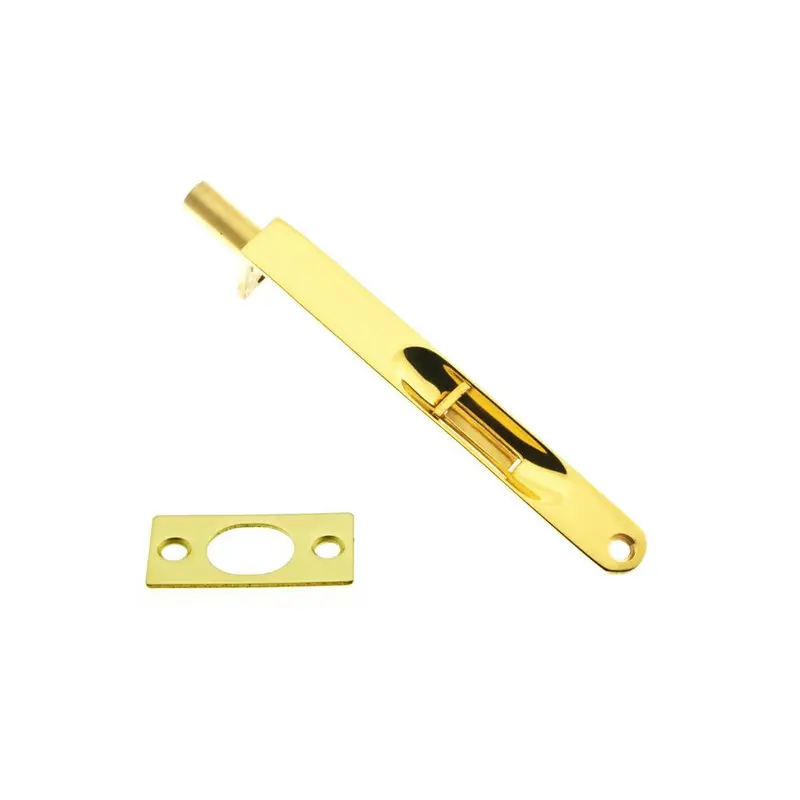 6-Inch Polished Brass Flush Bolt For Doors 1