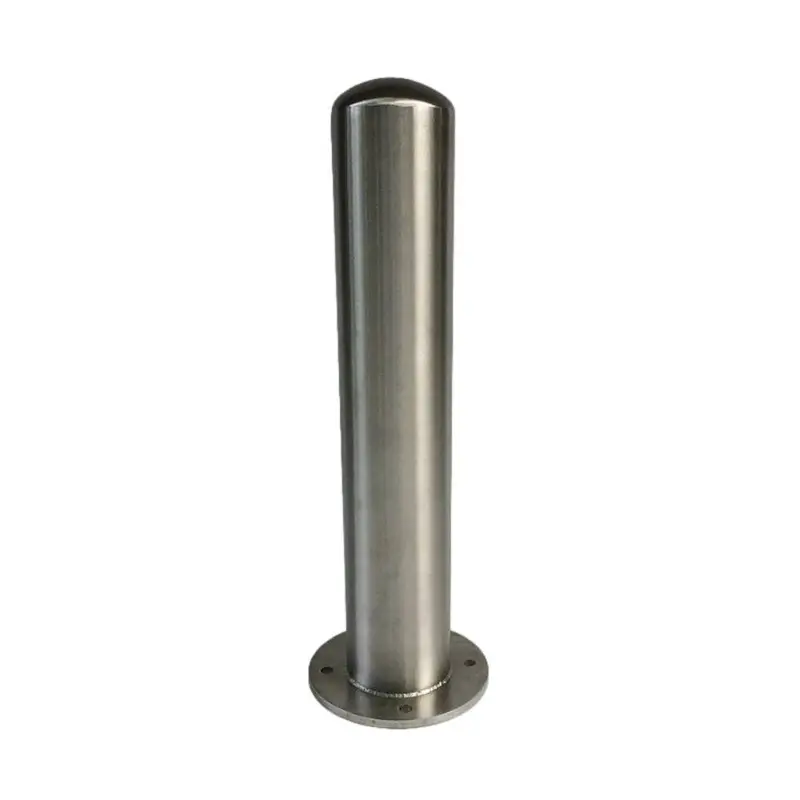 6-Inch Stainless Steel Dome-Top Bollard With Mounting Baseplate – 36-Inch Height 1
