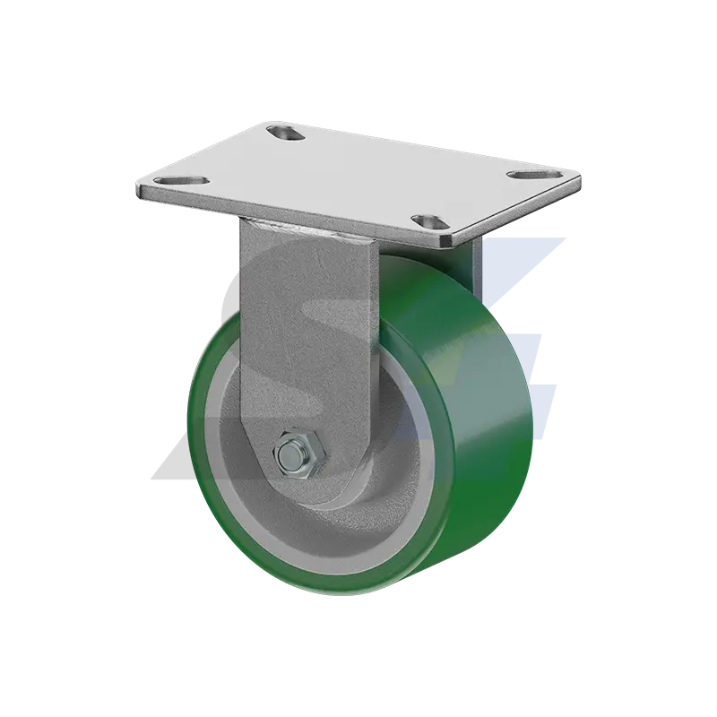6-Inch X 3-Inch Zinc-Plated Kingpinless Rigid Caster – Top Plate Mount – Model C000.4C1 1