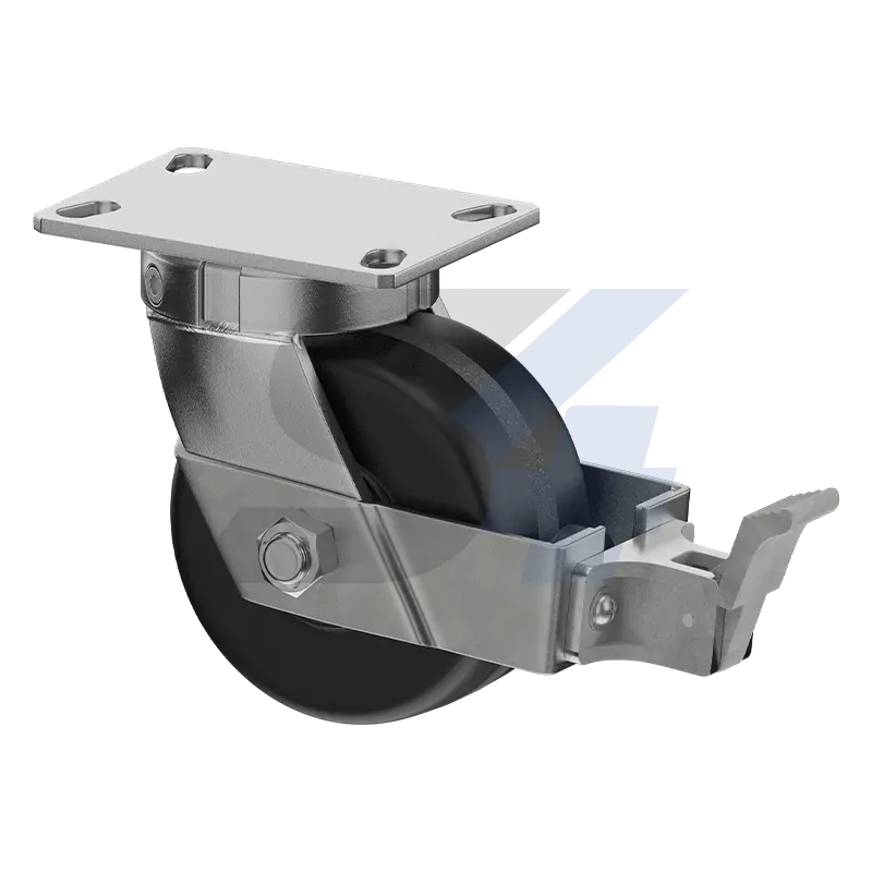 6-Inch X 3-Inch Zinc-Plated Kingpinless Swivel Caster – Face Contact Mount – Model C000.6Cf 1