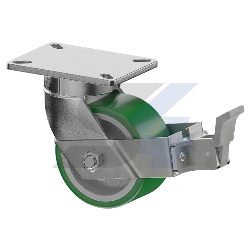 6-Inch X 3-Inch Zinc-Plated Kingpinless Swivel Caster With Face-Mount Configuration – Model C000.4Bf 1