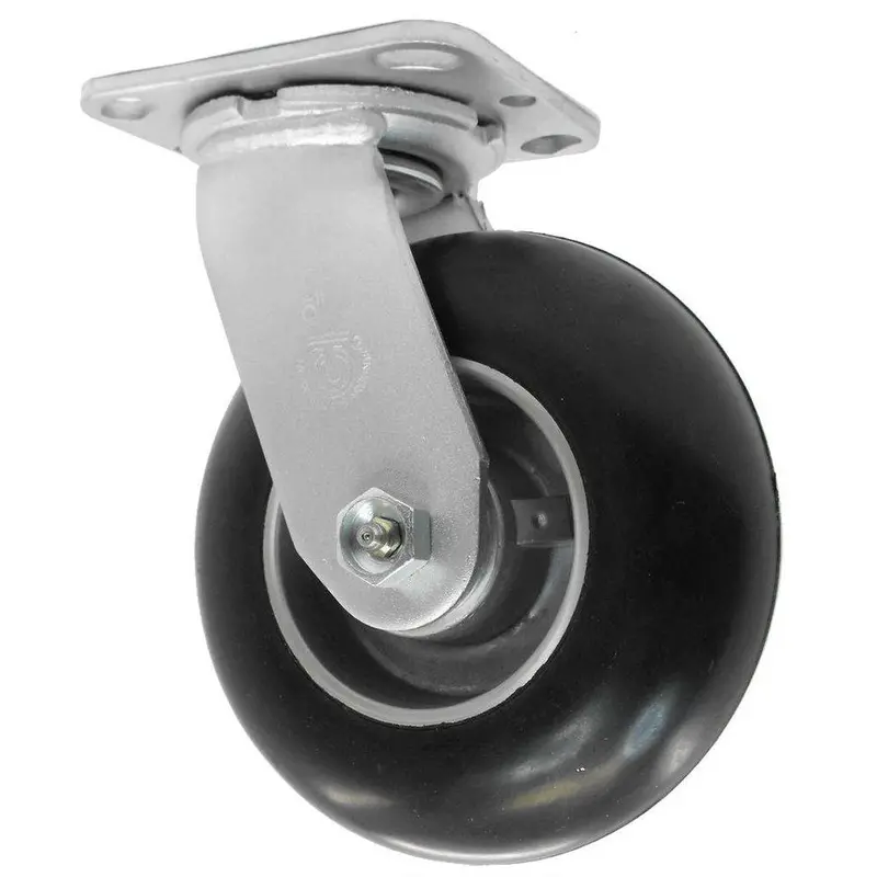 6" X 2" Dura Cushion Swivel Caster – Black, 350 Lb Load Capacity 1