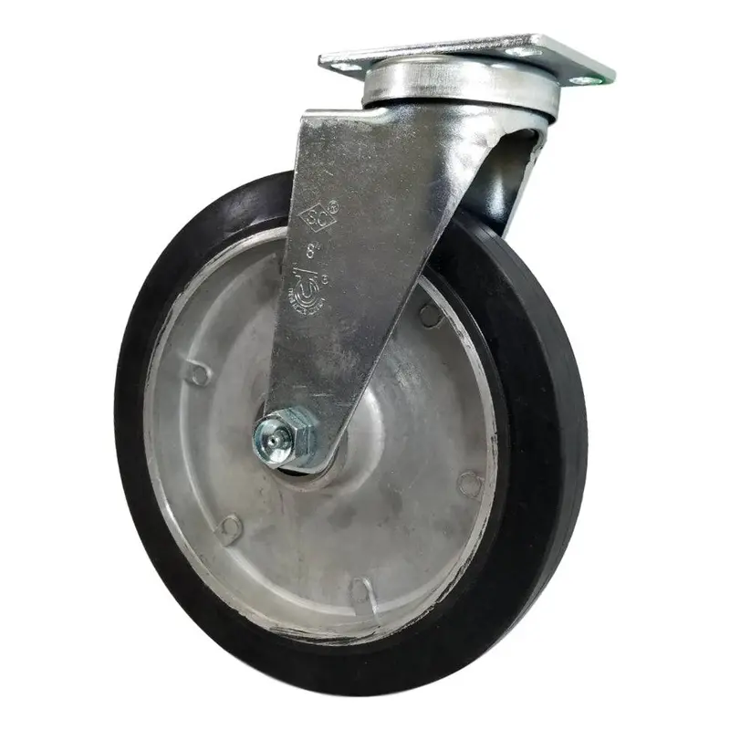 8" X 1-5/8" Mold-On Rubber Swivel Caster With Aluminum Wheel – 400 Lb Rating 1