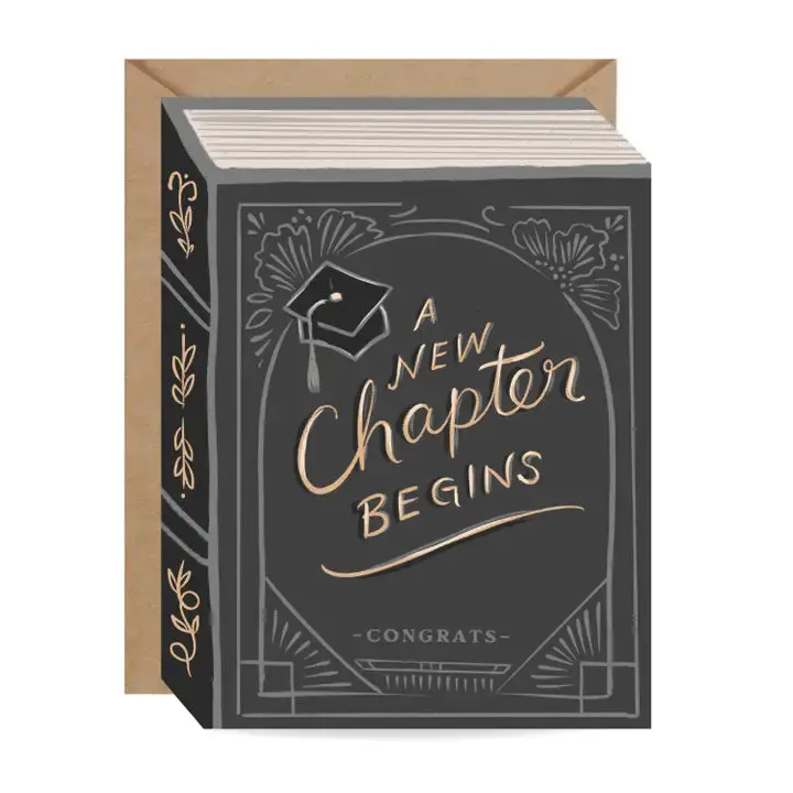 A New Chapter Begins Graduation Card – Sophisticated Transition Theme 1