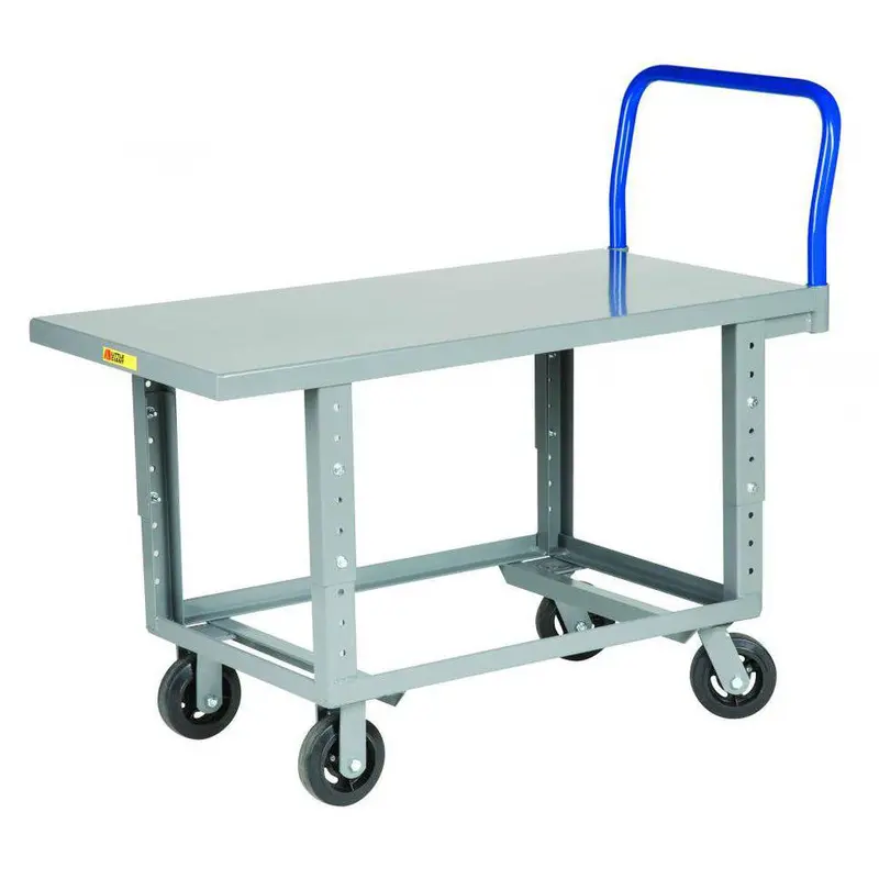 Adjustable-Height Ergonomic Platform Truck With Steel Deck 1