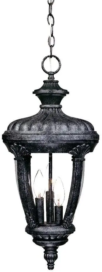 Alico 1716St Stone-Finished Outdoor Pendant With Clear Seeded Glass 1