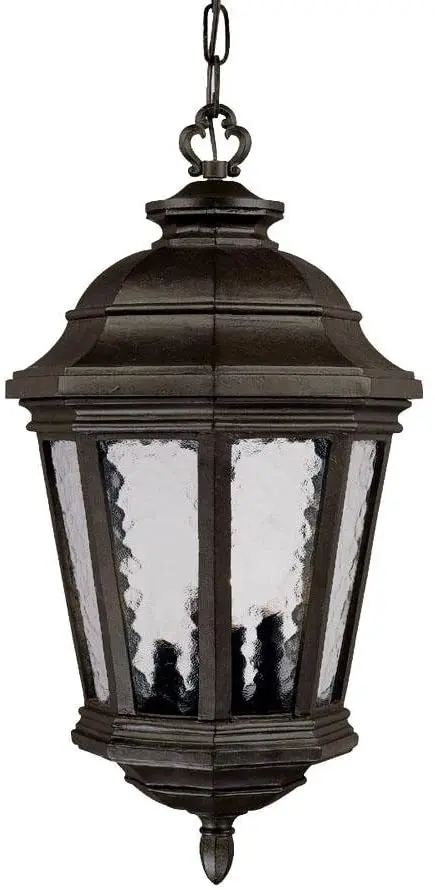 Alico 226Mm Marbleized Mahogany Outdoor Pendant With Hammered Water Glass 1