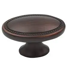 Allen + Roth Oval Cabinet Knob – 1-1/2", Aged Bronze Finish 1