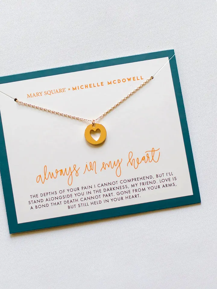 'Always In My Heart' Sentimental Pendant Necklace 1