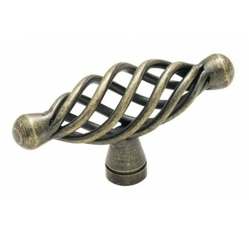 Amerock Bp19321-R2 Birdcage Oval Knob – Weathered Brass Village Classics Cabinet Handle 1
