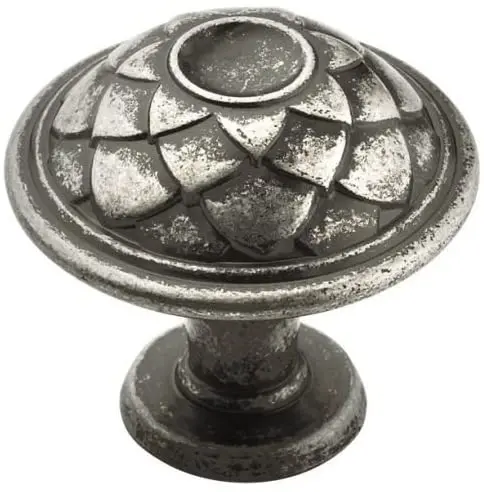 Amerock Bp53027Ap Padma Cabinet Knob – 1-5/16" Aged Pewter, Minimalist Design 1