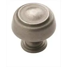 Amerock Bp53700-Wn Kane Cabinet Knob – 1-1/4" Weathered Nickel, Clean Contemporary Style 1