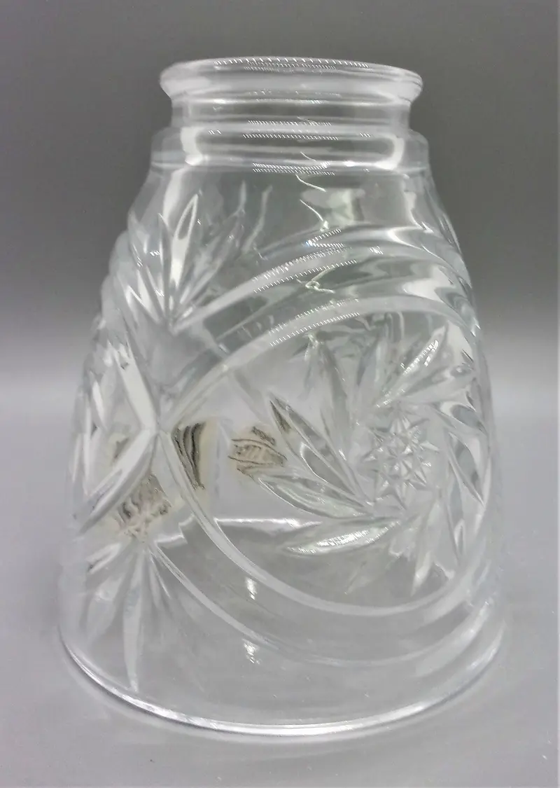 Angelo 81085 Clear Pebbled Wheat Glass Lamp Shade – Organic Surface Texture 1