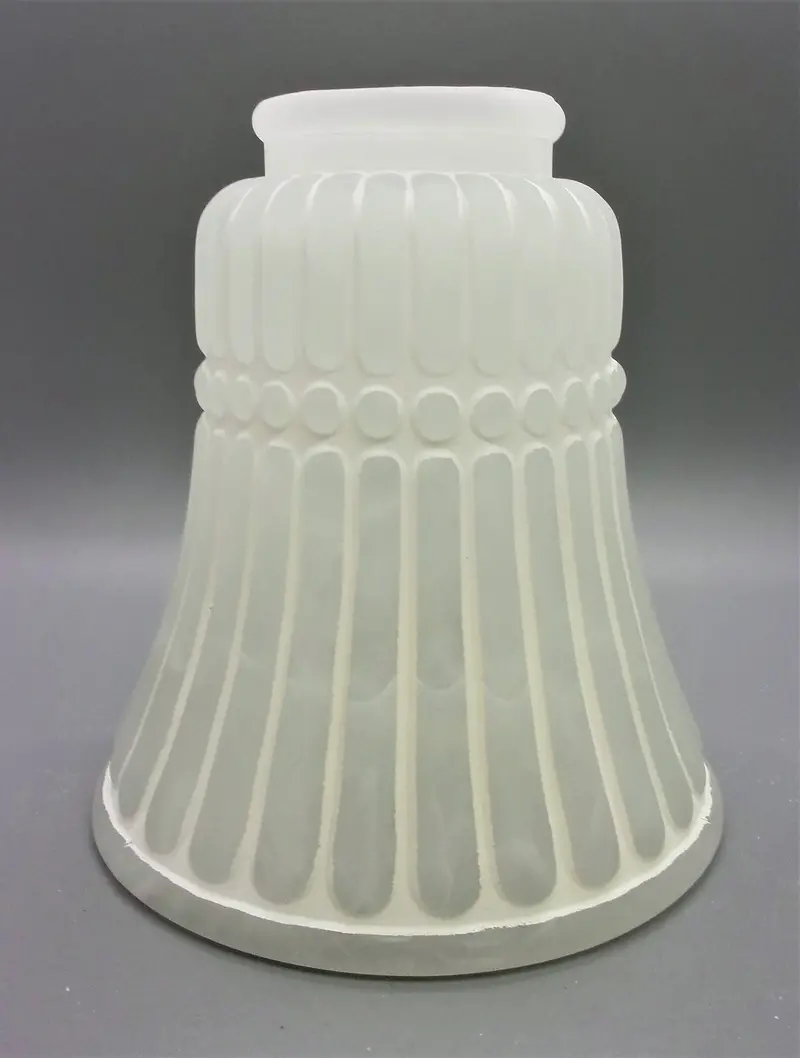 Angelo 81278 Painted Rib Frosted Glass Lamp Shade – Textured Decorative Accent 1