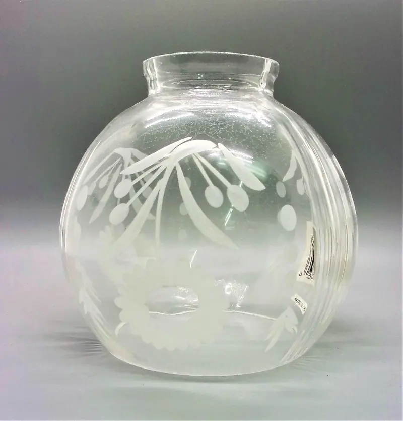 Angelo Clear Flower-Etched Globe Lamp Shade – Style #81010 1
