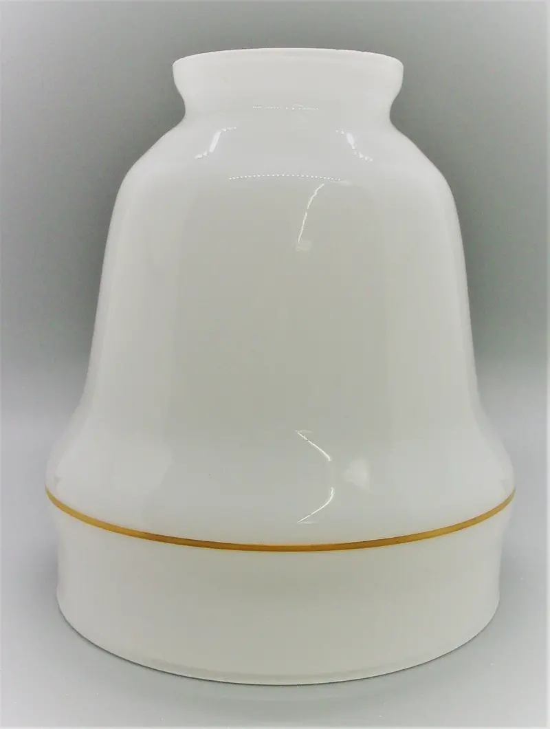 Angelo White Bell Lamp Shade With Gold Trim – Model #81080 1