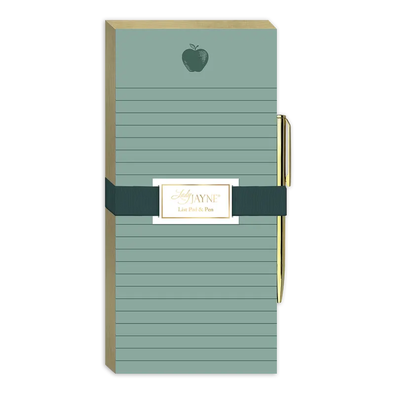 Apple Motif Teacher Magnetic Notepad With Pen 1